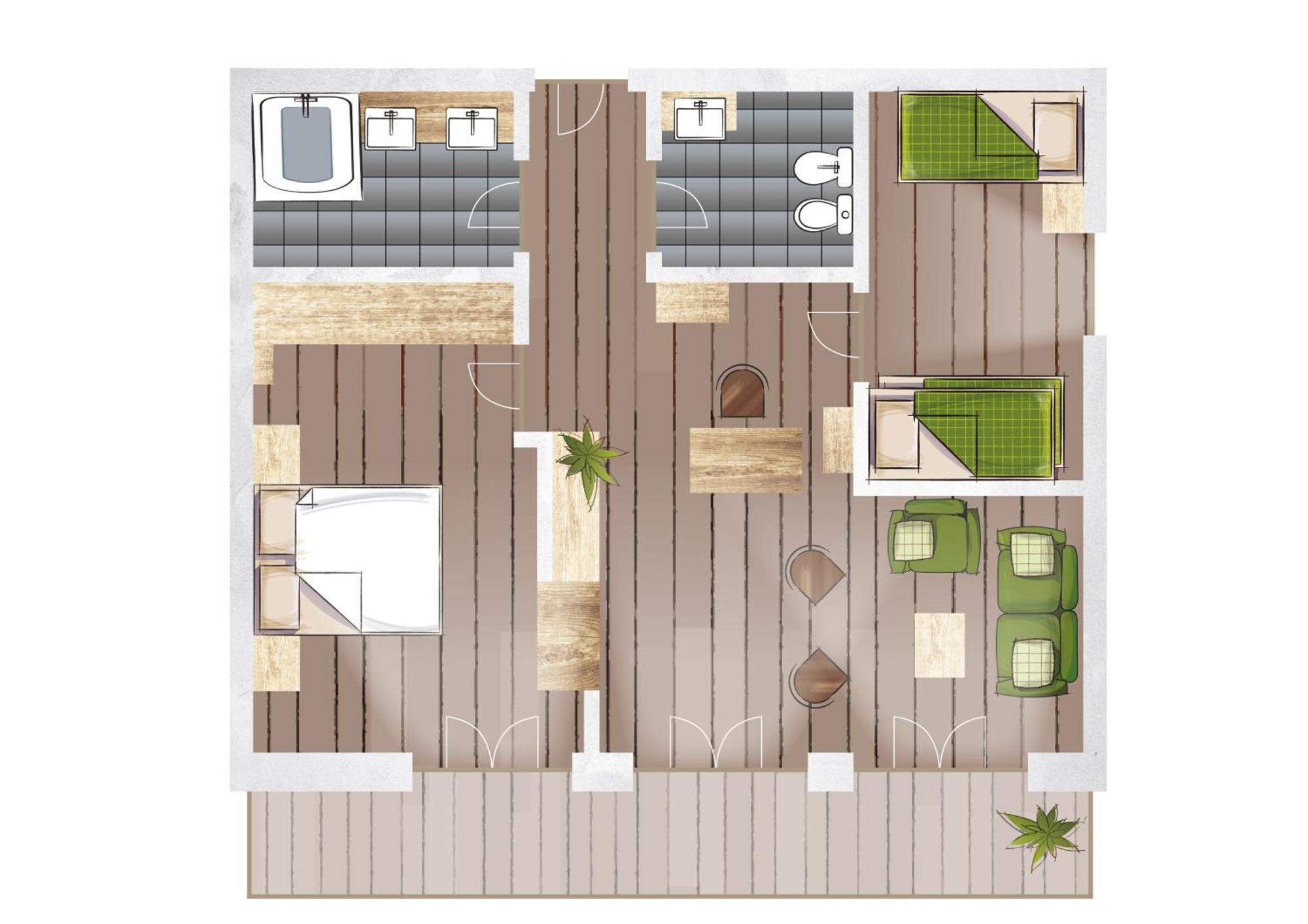 Familienhotel Huber 瓦勒斯 外观 照片